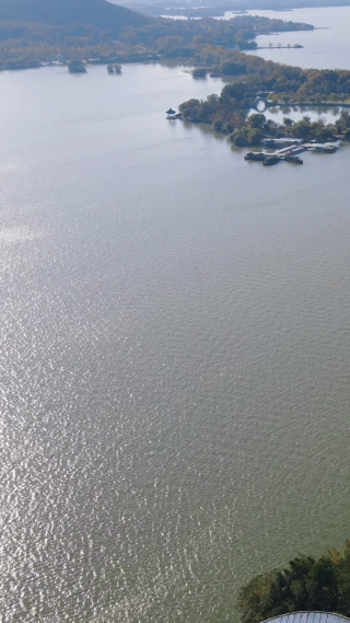 旅游景区徐州云龙湖竖屏航拍