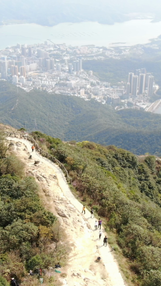 旅游景区深圳梧桐山竖屏航拍