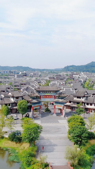旅游景区湖南常德桃花源古镇竖屏