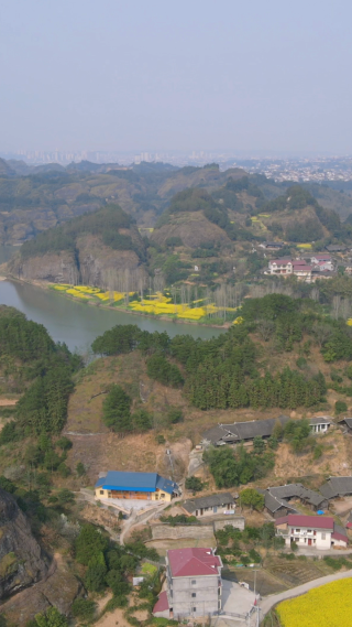 旅游景区湖南思蒙国家湿地公园竖屏航拍