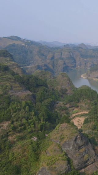 旅游景区湖南思蒙国家湿地公园竖屏航拍