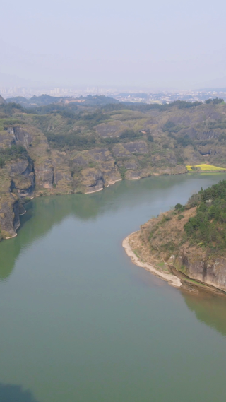 旅游景区湖南思蒙国家湿地公园竖屏航拍