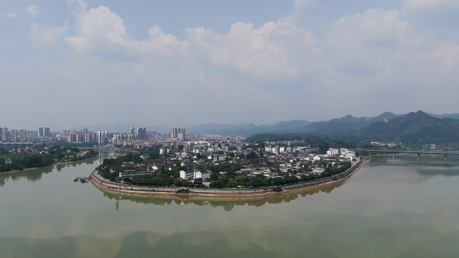 旅游景区湖南洪江古商城4A景区航拍