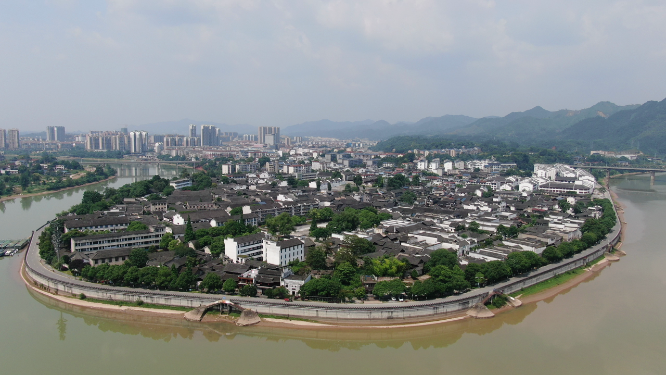 旅游景区湖南洪江古商城4A景区航拍