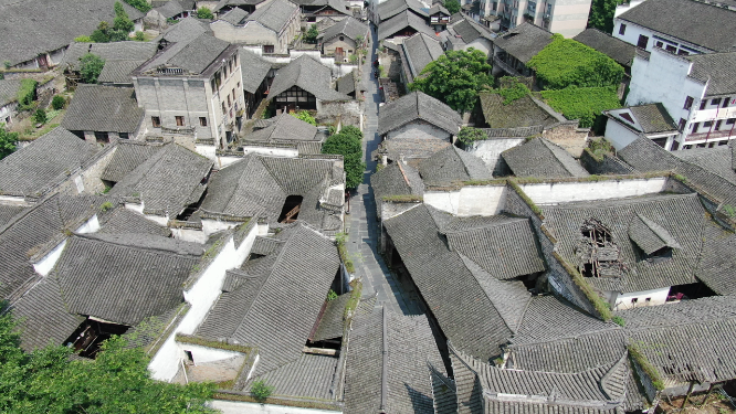 旅游景区湖南洪江黔阳古城航拍