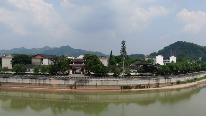 旅游景区湖南洪江黔阳古城航拍