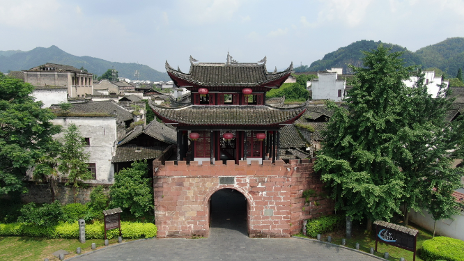 旅游景区湖南洪江黔阳古城航拍