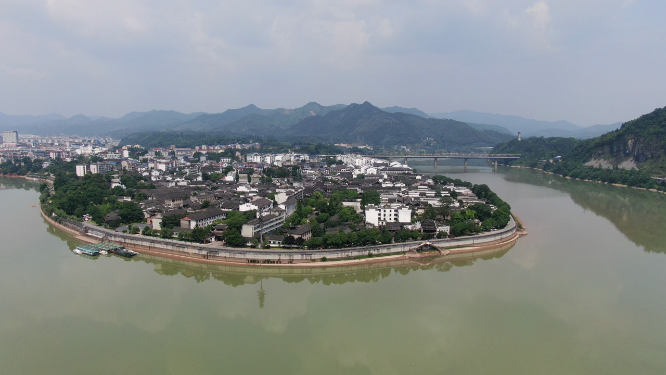 旅游景区湖南洪江黔阳古城航拍