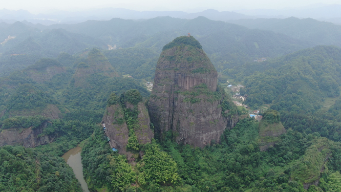旅游景区湖南通道独岩公园航拍
