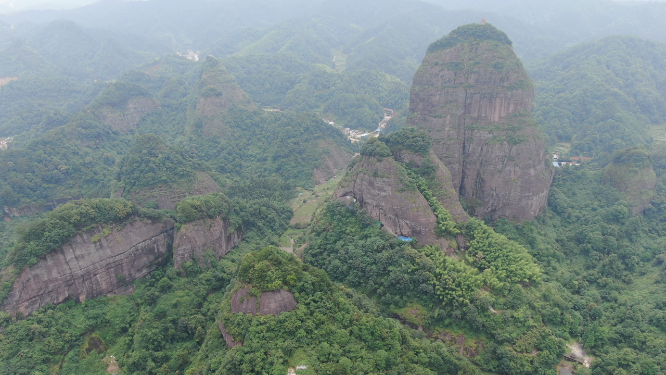 旅游景区湖南通道独岩公园航拍