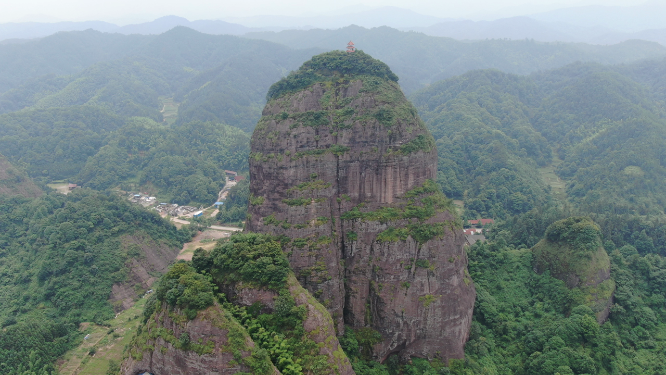 湖南通道丹霞地貌航拍