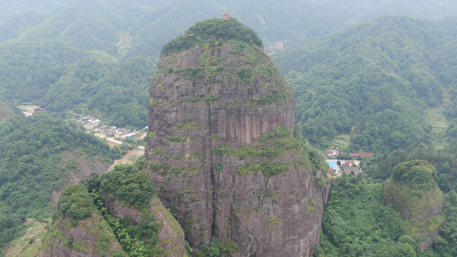 湖南通道丹霞地貌航拍
