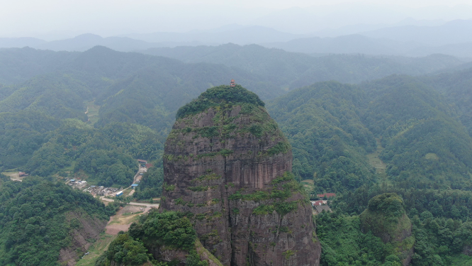 湖南通道丹霞地貌航拍