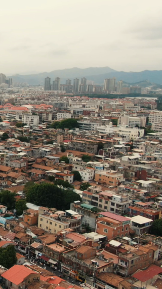 旅游景区福建泉州古城竖屏航拍