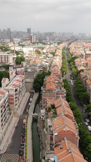 旅游景区福建泉州古西街航拍 