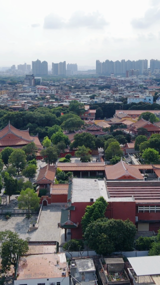旅游景区福建泉州开元寺4A景区航拍