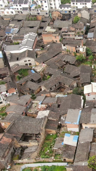 旅游景区福建泰宁古城竖屏航拍