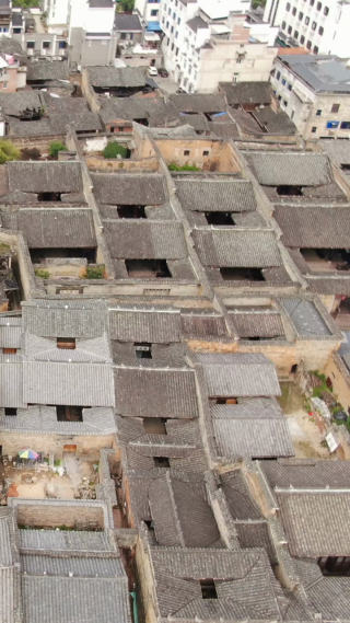 旅游景区福建泰宁古城竖屏航拍