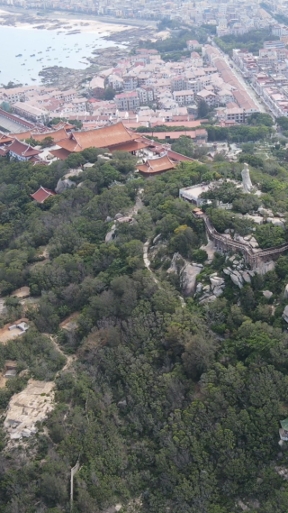 福建湄洲岛5A景区竖屏航拍
