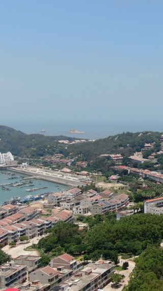 旅游景区福建湄洲岛妈祖庙航拍