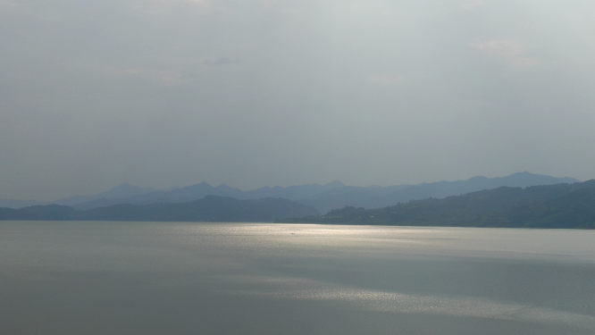 旅游景区贵阳阿哈湖4A景区航拍 