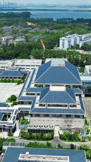 湖北博物馆场馆建筑竖屏航拍