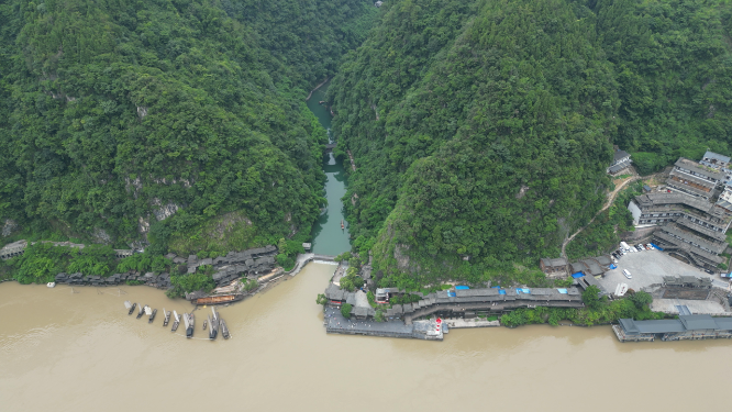 湖北宜昌三峡人家5A景区航拍