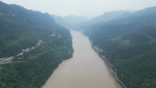 湖北宜昌三峡风景航拍