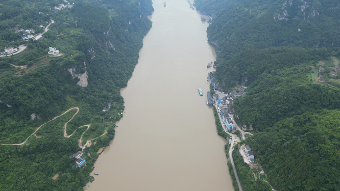 湖北宜昌三峡风景航拍
