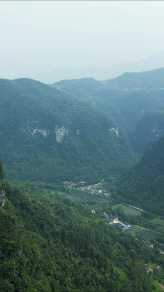湖北宜昌车溪民俗风景区4A景区航拍