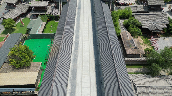 湖北襄阳中国唐城4A景区航拍