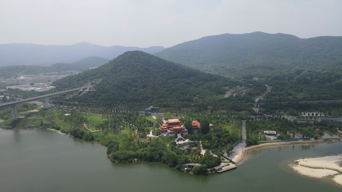 湖北襄阳凤林禅寺古建筑航拍