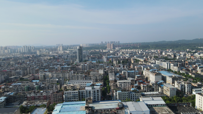 湖北随州城市建设航拍