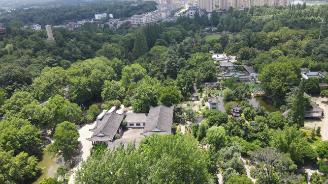 湖北随州烈士公园烈士纪念馆航拍