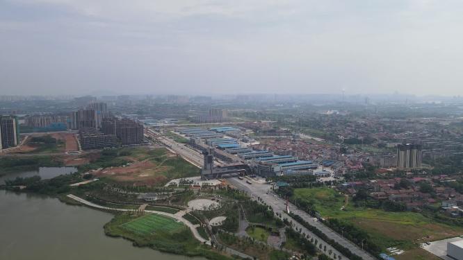 湖南岳阳工业区航拍