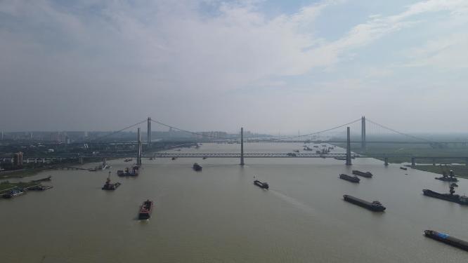 湖南岳阳洞庭湖风景航拍