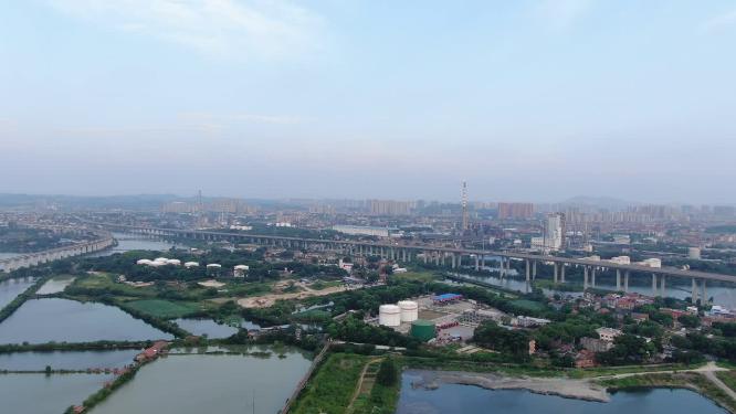 湖南岳阳鱼米之乡农业种植航拍
