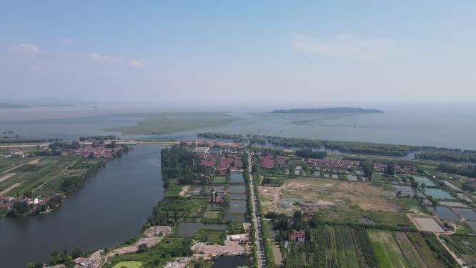 湖南岳阳鱼米之乡农业种植航拍