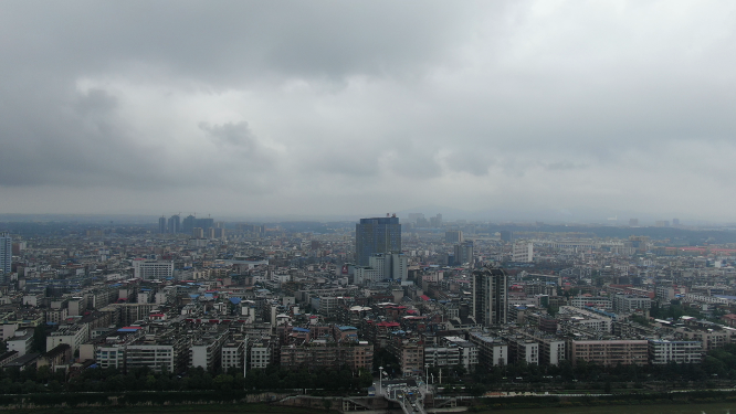 湖南湘乡市城市建设航拍