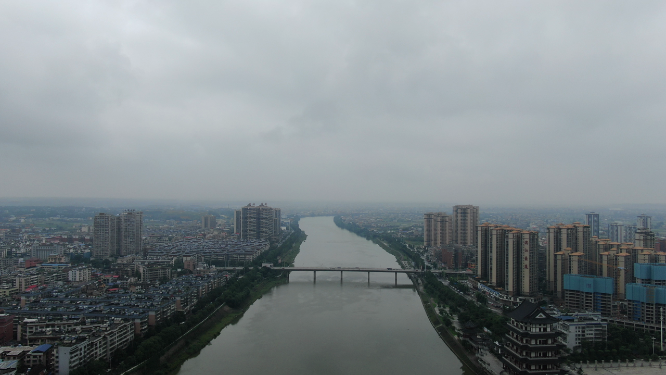 湖南湘乡市城市建设航拍