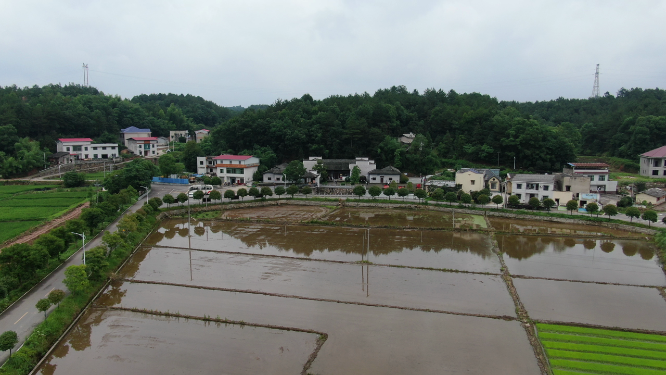 湖南湘乡市陈赓故居航拍