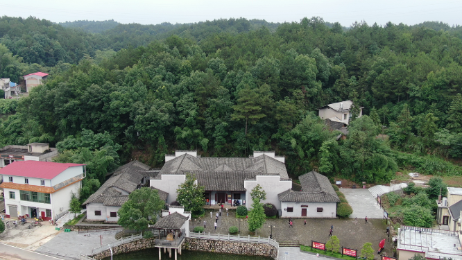 湖南湘乡市陈赓故居航拍