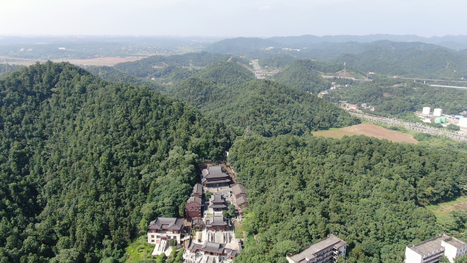 湖南湘潭昭山4A景区航拍