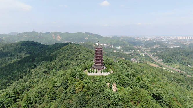 湖南湘潭盘龙大观园4A景区航拍
