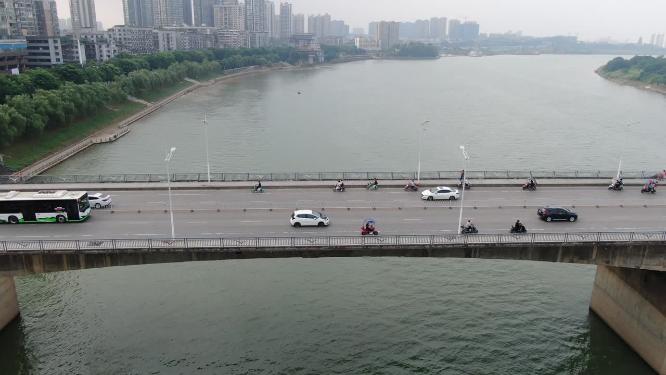 湖南衡阳衡湘大桥交通航拍