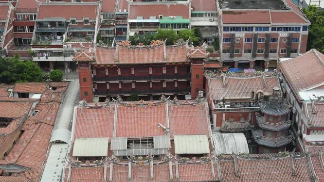 福建泉州古城中山路古西街航拍