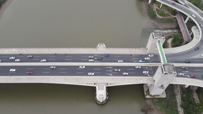福建泉州田安大桥航拍