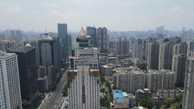 福建福州五四路城市交通航拍