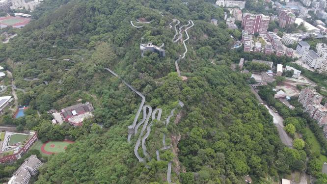 福建福州福道网红打卡地航拍