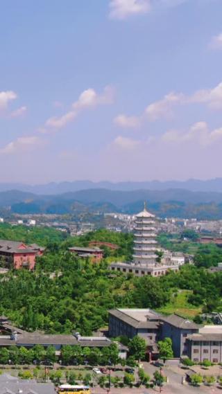 竖屏航拍贵阳大兴国寺